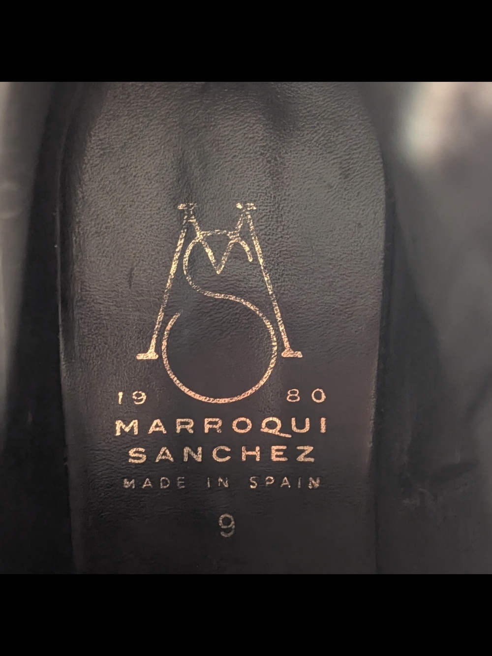 Marroqui Sanchez 1980 Black Suede Chelsey Bootie Size EU 40 US 9.5 - Picture 9 of 9
